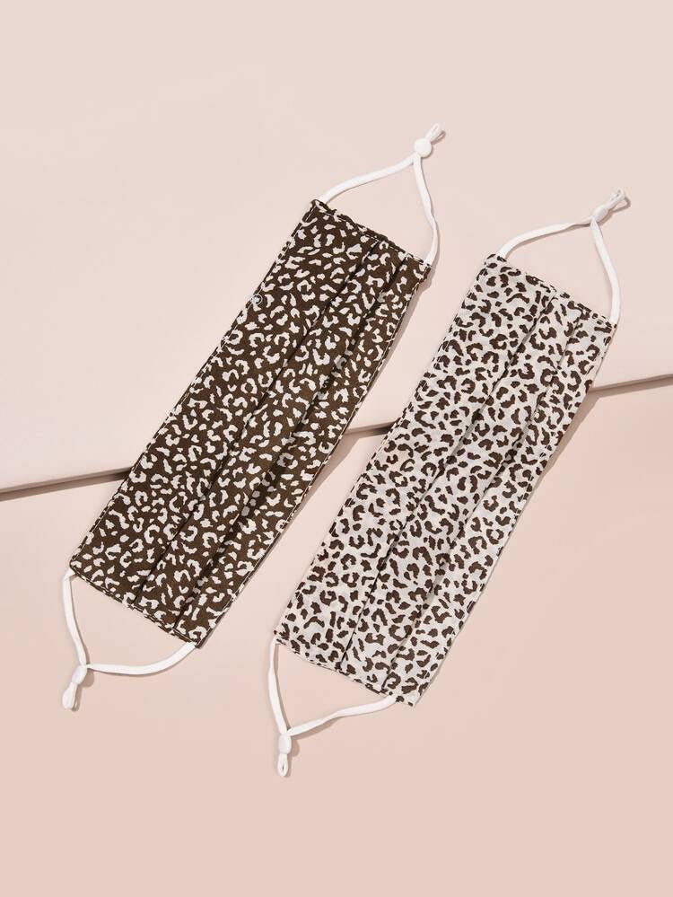 Leopard face masks 2 pck