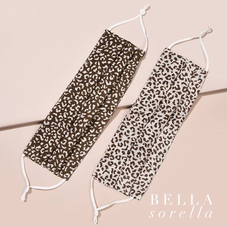 Leopard face masks 2 pck