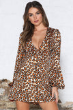 Orange leopard print mini