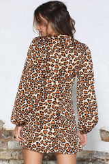 Orange leopard print mini