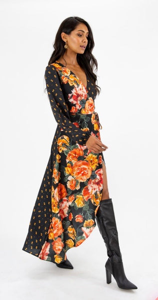 Style Cheat Multi print wrap dress