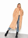 Toffee longline teddy coat