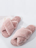 Lux Faux Fur slippers - pink