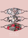 Rose animal print mask