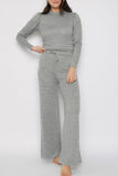 Grey Melange soft knit Co ord