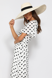 Spot wrap dress